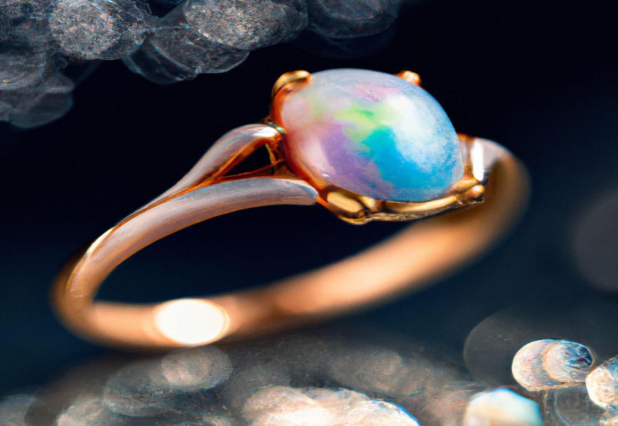 Selling or buying a 14K gold opal ring 