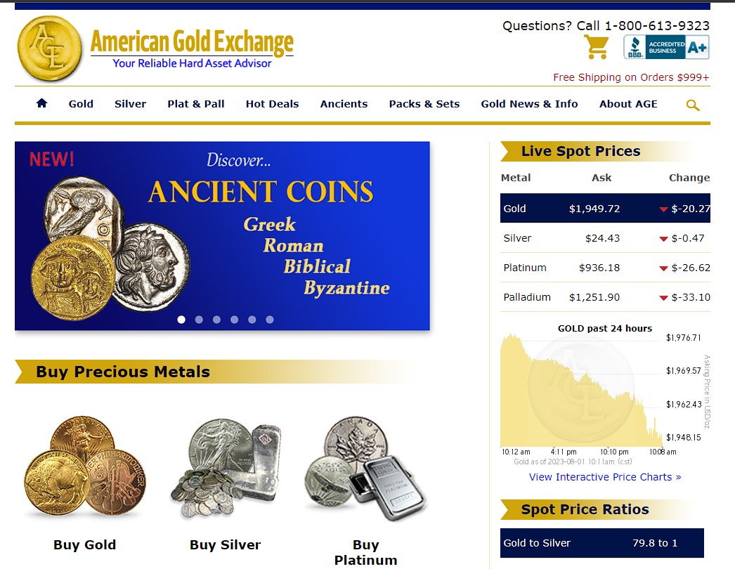 American Gold Exchange Site